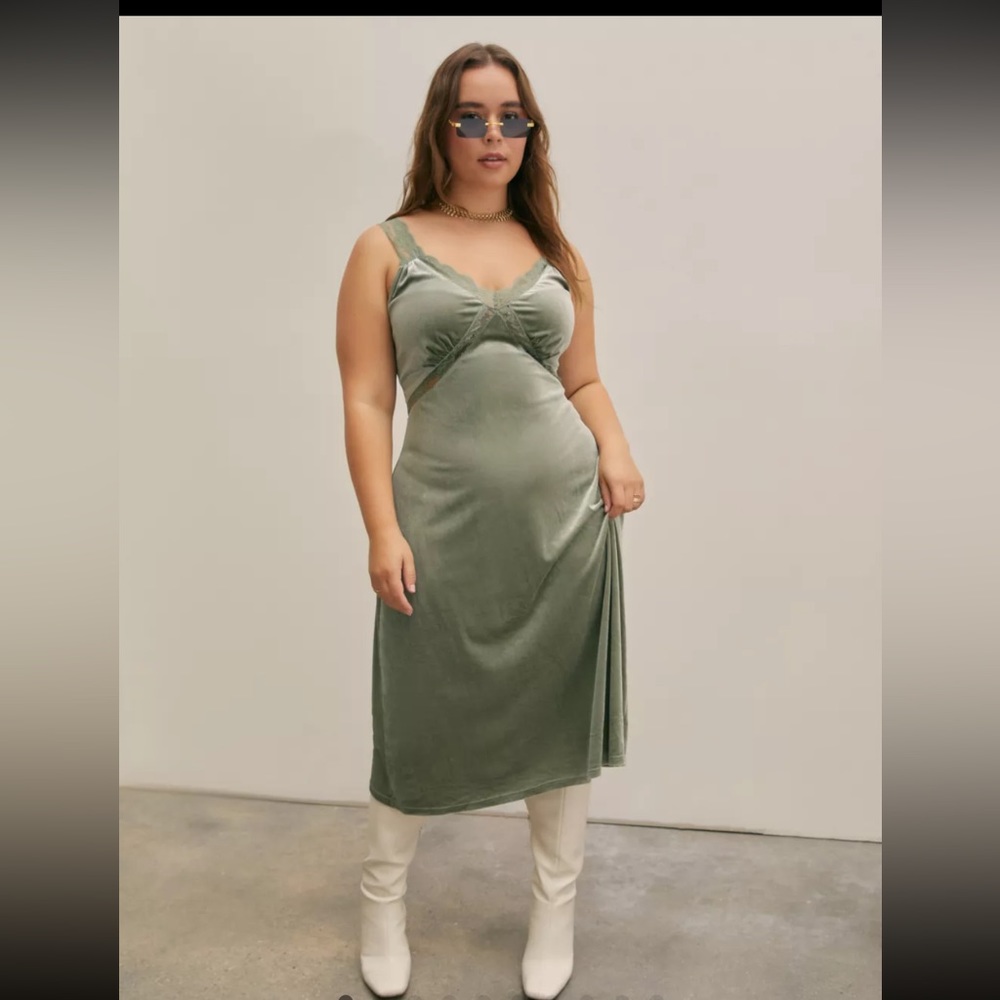 Velvet Slip Dress NWT
